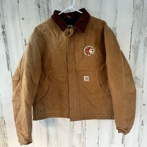Carhartt Men’s Traditional Duck Jacket J002 Corduroy Collar Size XL